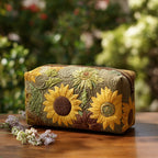 Trousse de maquillage matelassée Champ Doré