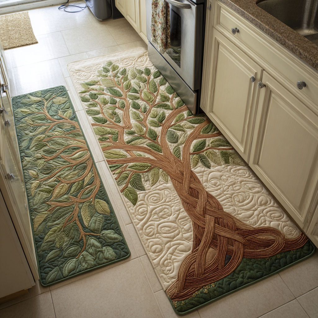 Lot de tapis de cuisine Arbre Doré