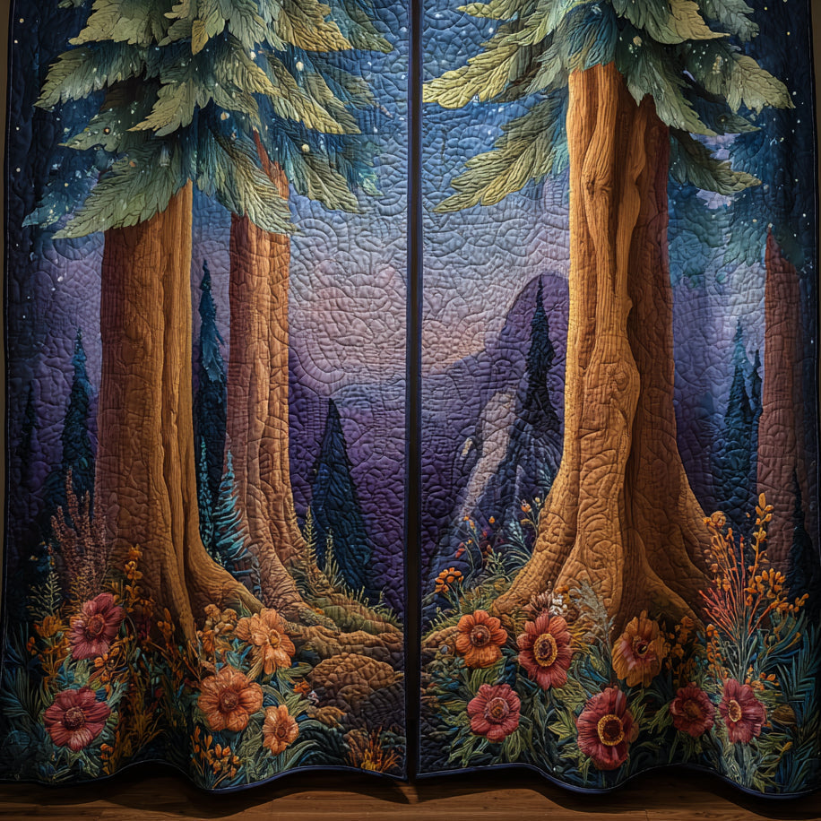 Rideaux matelassés Bosquet caché – lot de 2 panneaux