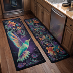 Lot de tapis de cuisine Colibri et Pétales