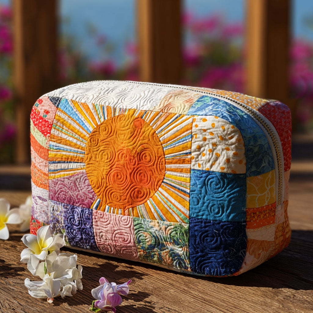 Trousse de maquillage matelassée Soleil Paresseux
