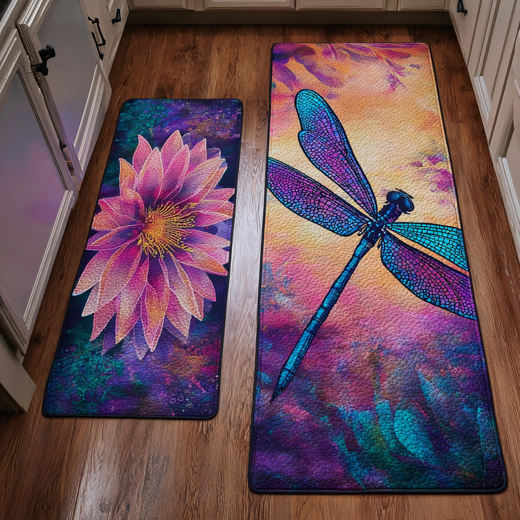 Lot de tapis de cuisine Jolie Libellule