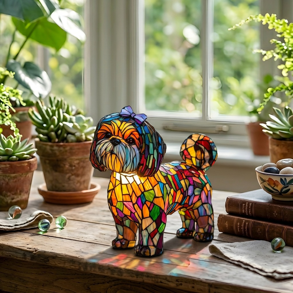 Betoverende Prinses dierenlamp op een houten tafel in een lichte kamer
