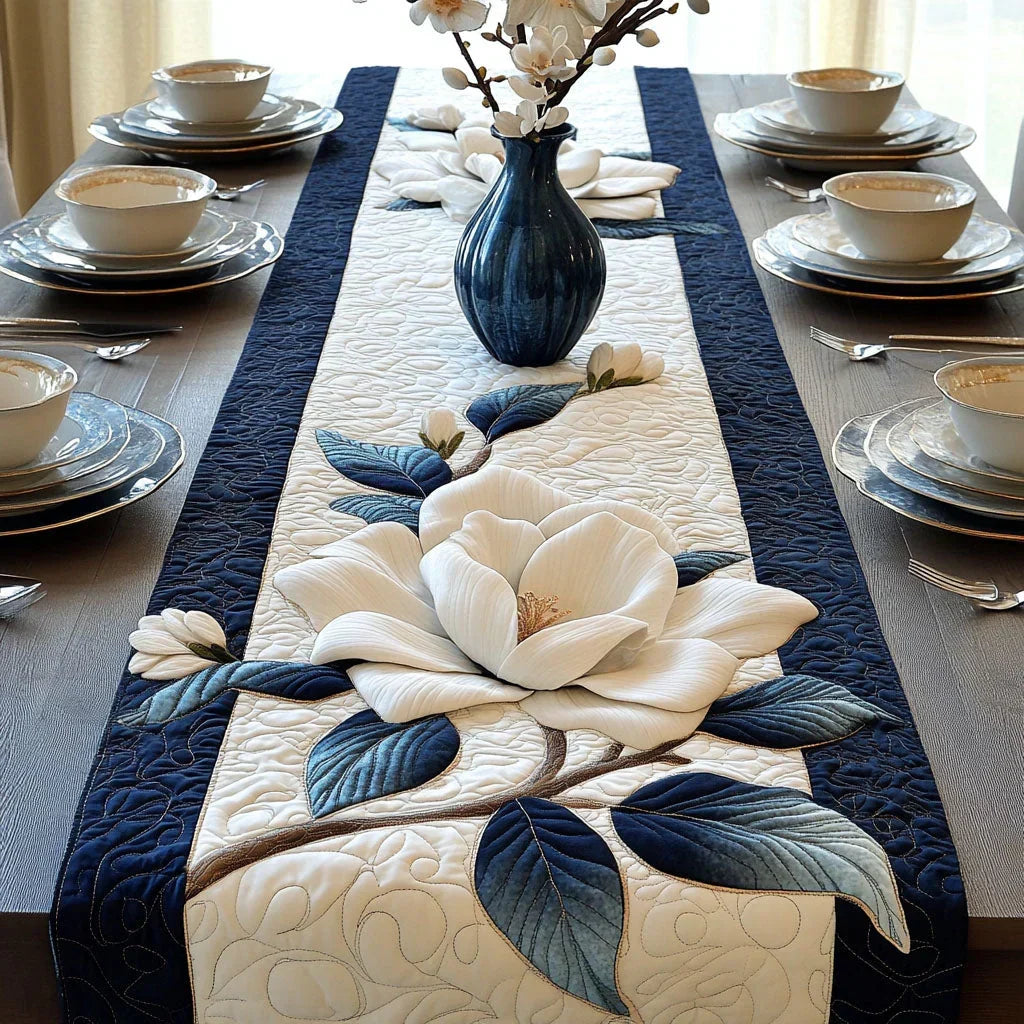 Chemin de table matelassé Magnolia Paisible