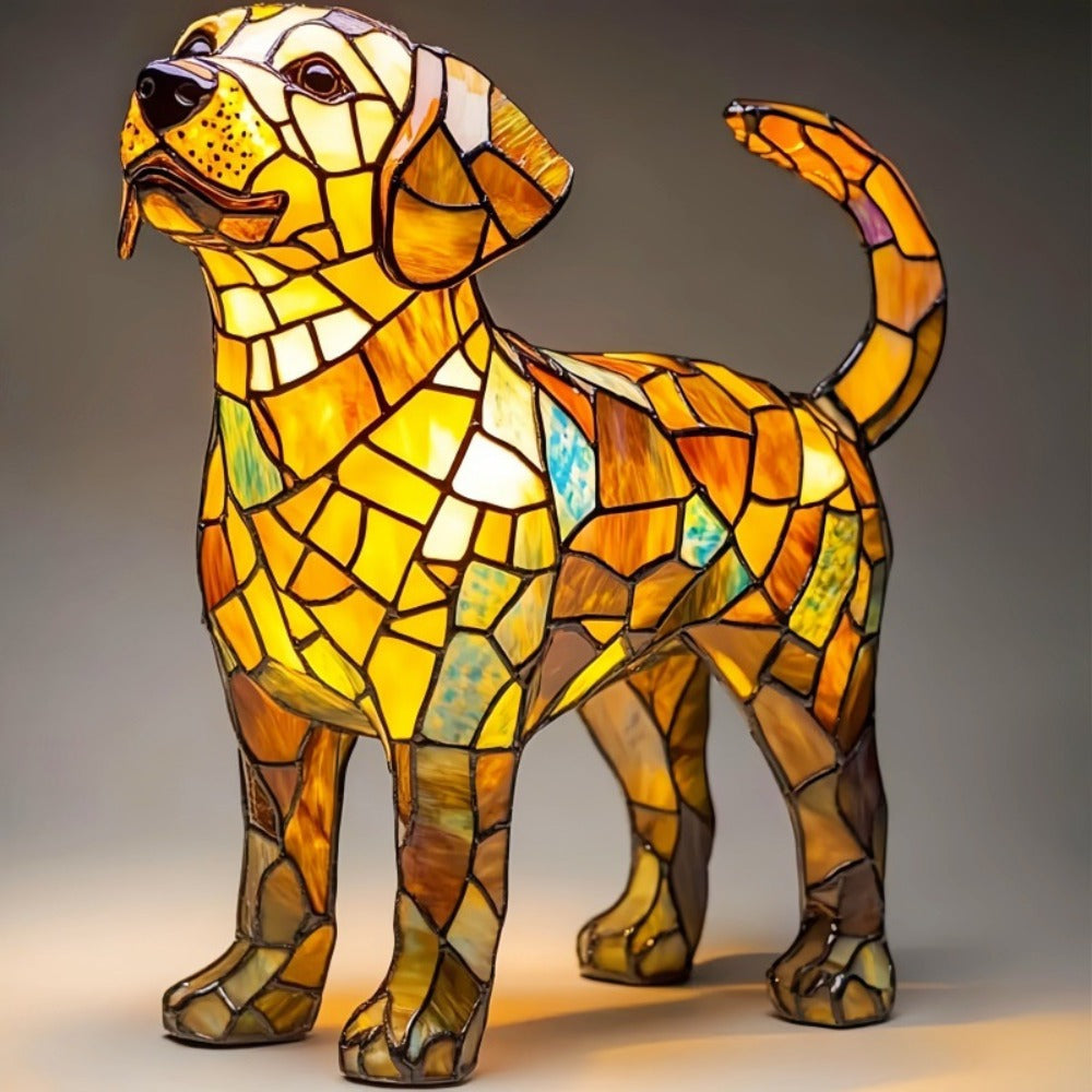 Labrador de Cristal Lampe