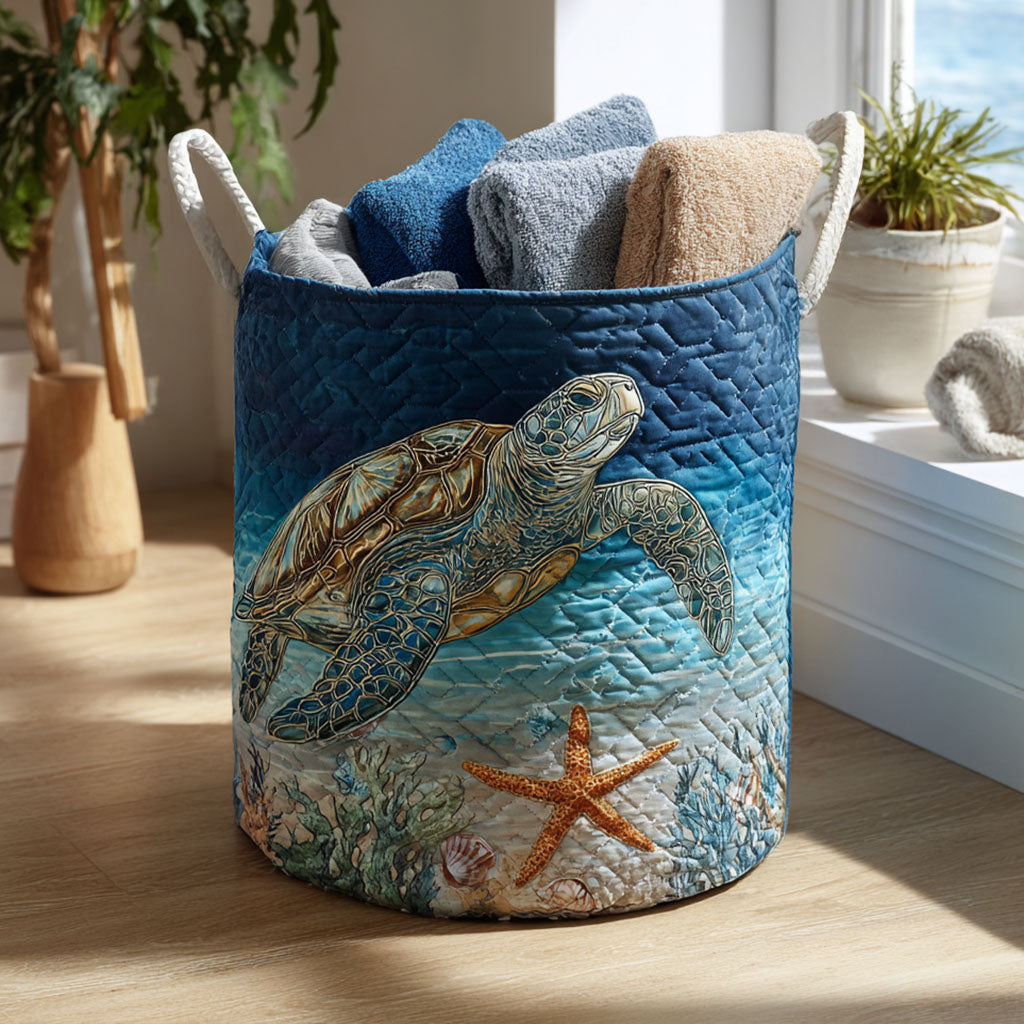 Panier à linge matelassé Ambiance marine
