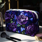 Trousse de maquillage matelassée Rose de Minuit