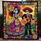 Gewatteerde bedsprei Dia de los Muertos – volledig ontwerp