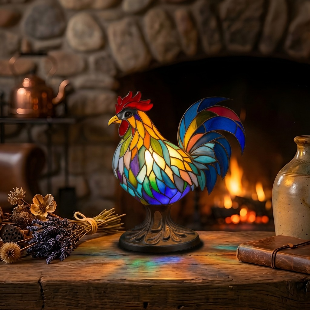 Ollie Haan dierenlamp die gezellig gloeit in een kamer 's avonds