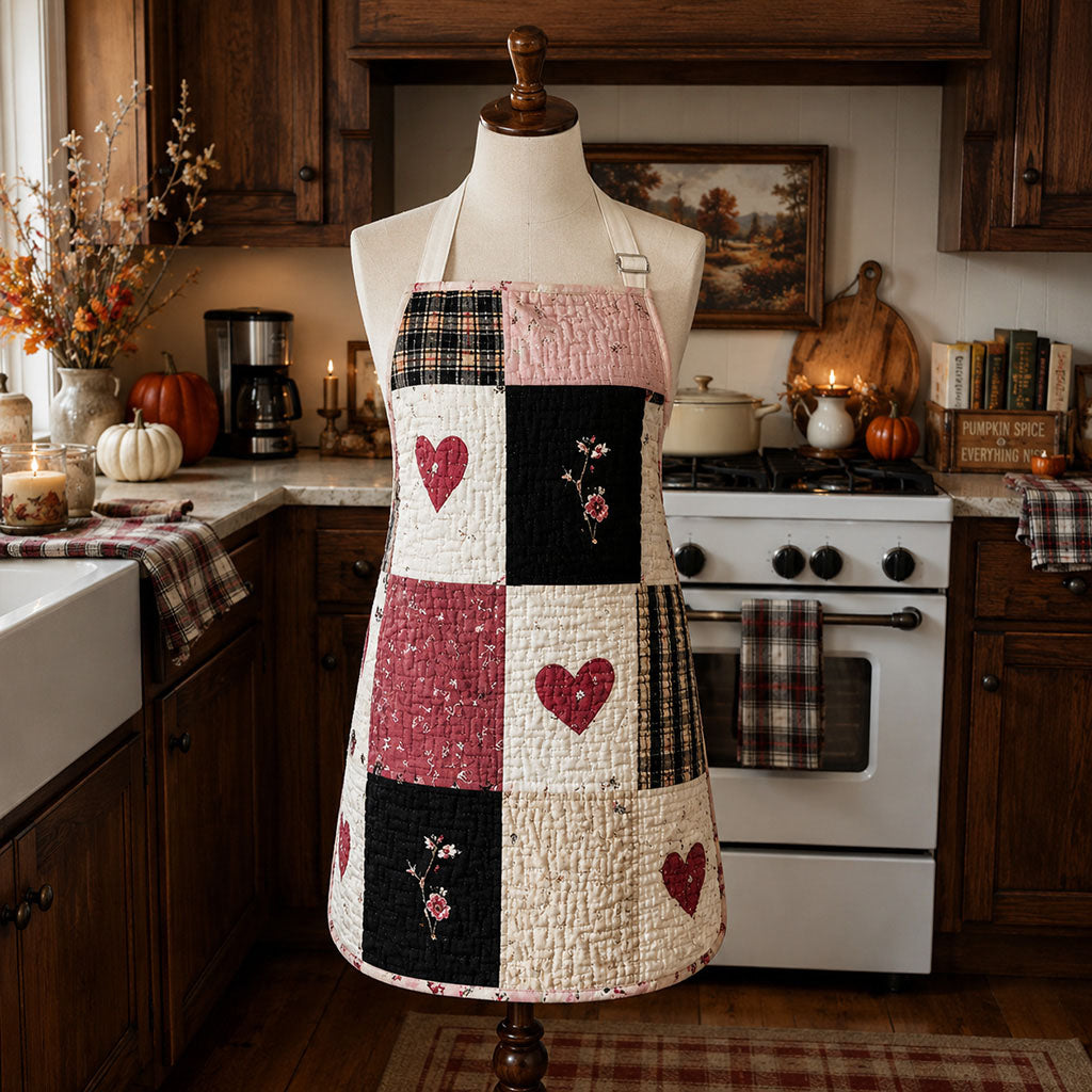 Tablier de cuisine matelassé Tendresse en Patchwork