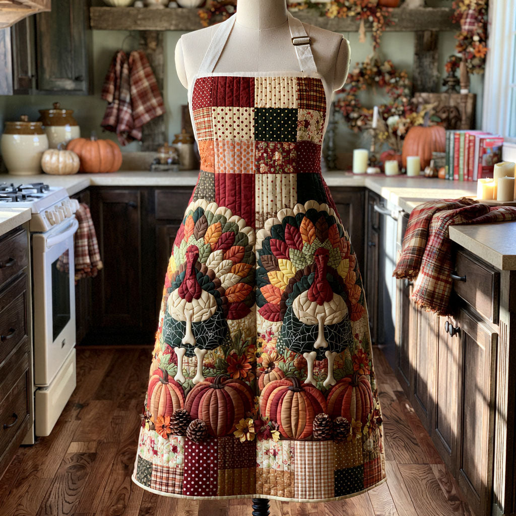 Tablier de cuisine matelassé Récolte en Patchwork