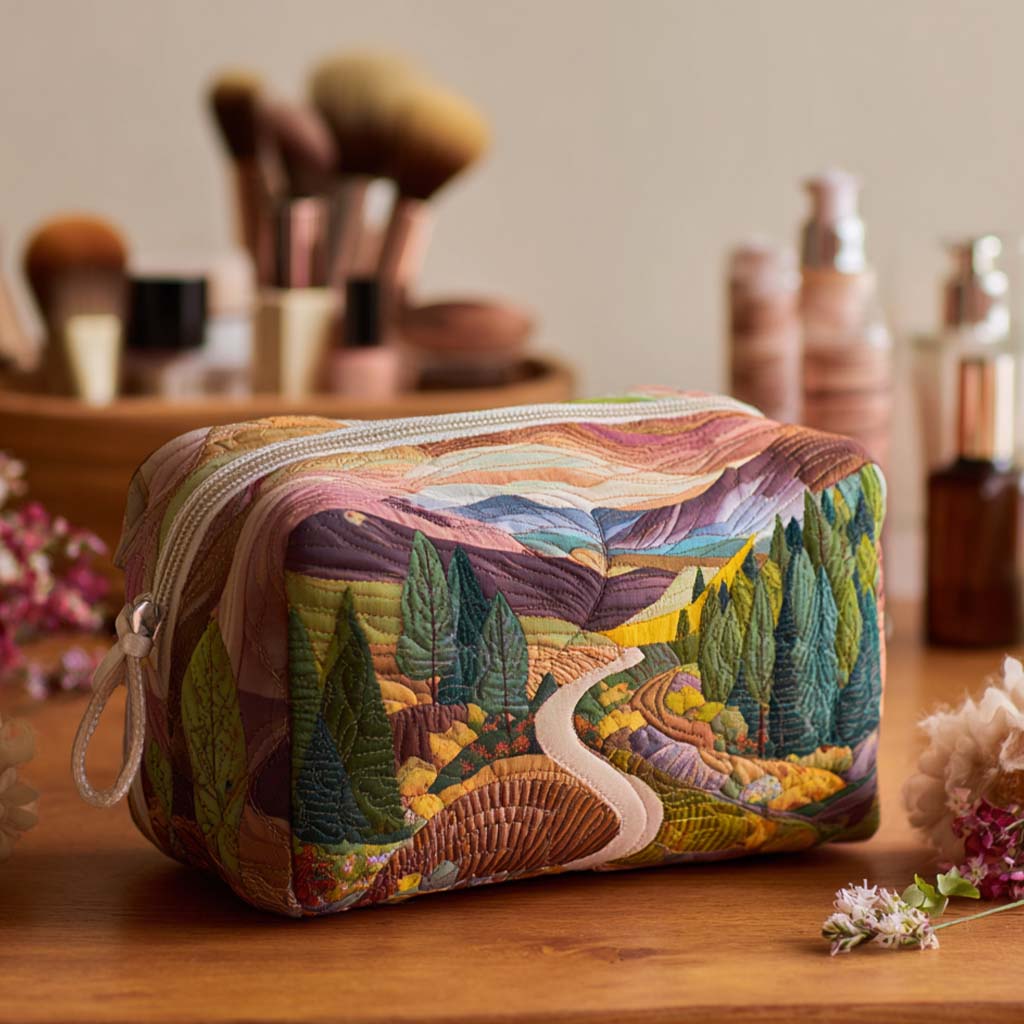Trousse de maquillage matelassée Vallée Paisible