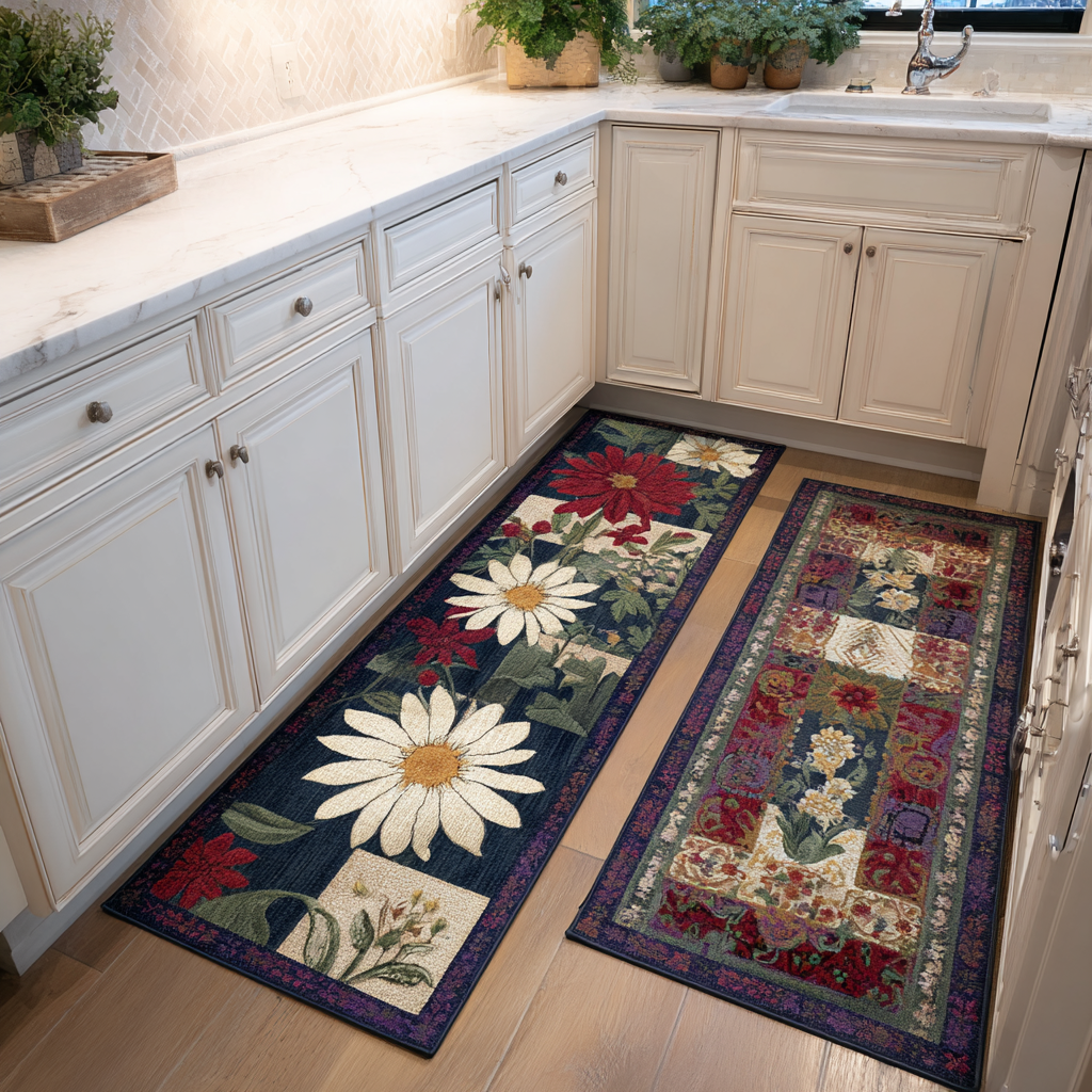 Lot de tapis de cuisine Harmonie de Pétales