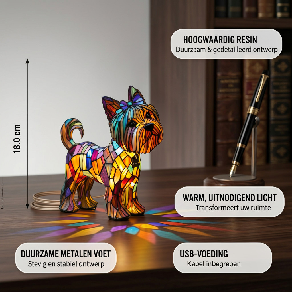 Kristalkoningin dierenlamp met productkenmerken
