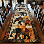 Chemin de table matelassé Éléphant Royal