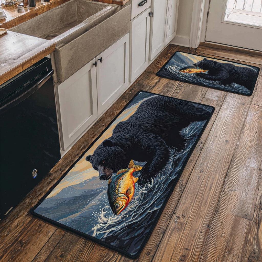 Lot de tapis de cuisine Au Bord de la Rivière