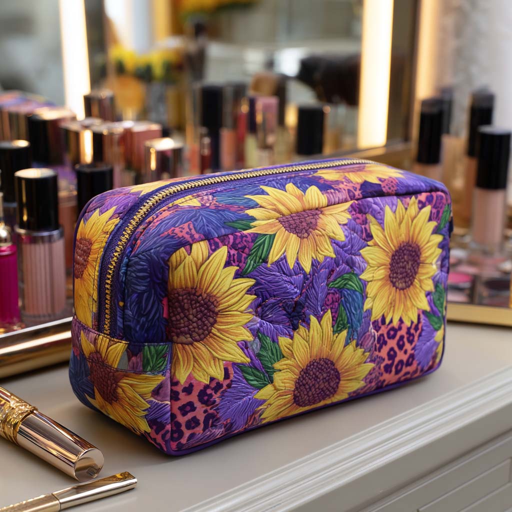 Trousse de maquillage matelassée Charme du Soleil