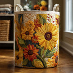 Panier à linge matelassé Rêve de tournesols
