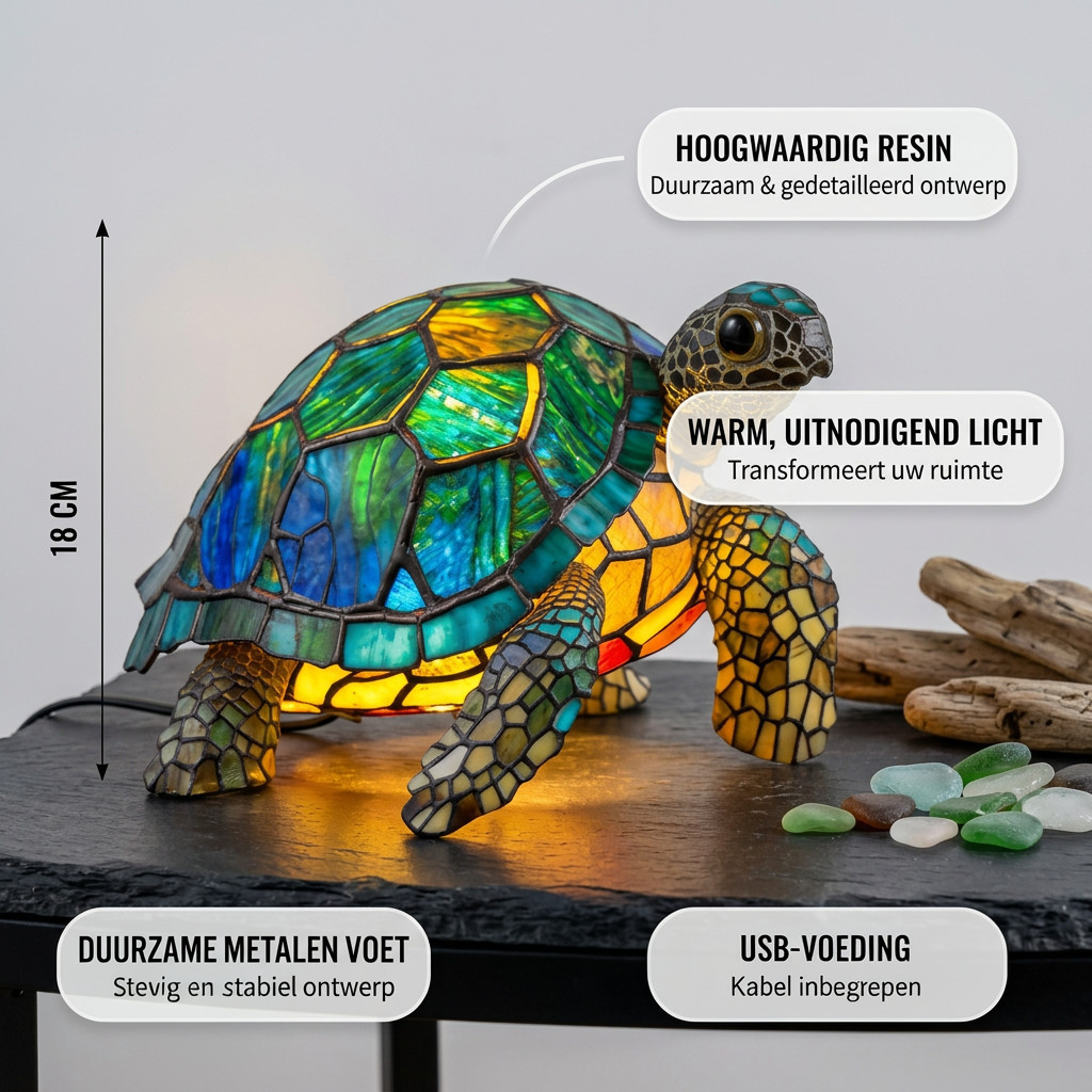 Lampe animale Tortue Molokai avec les caractéristiques du produit