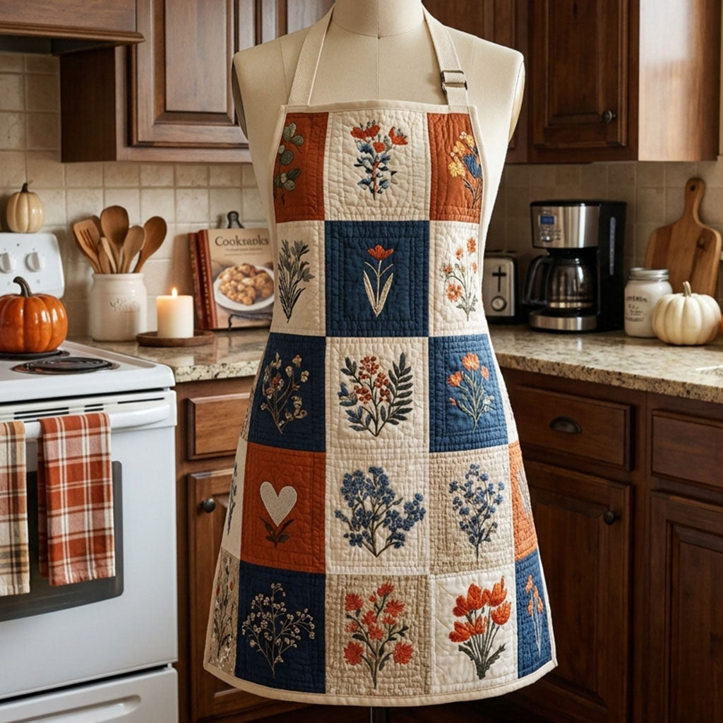 Tablier de cuisine matelassé La Gardienne des Fleurs