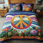 Parure de lit matelassée Rêves tie-dye – housse de couette et 2 taies d'oreiller