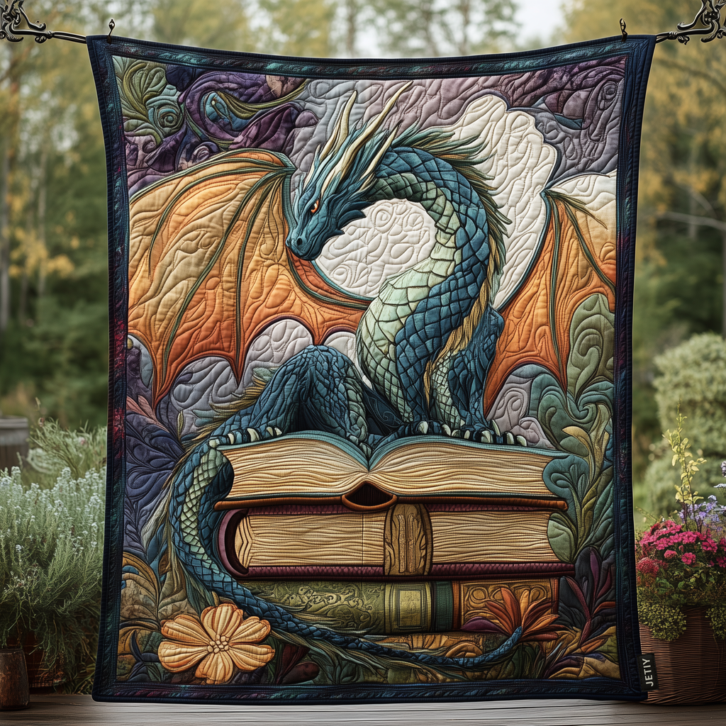 Couvre-lit matelassé Gardien du crépuscule – motif complet