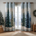 Gewatteerde gordijnen Fluisterende Bladeren – set van 2 panelen