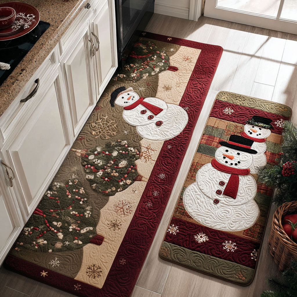Lot de tapis de cuisine Sourire d'Hiver