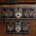 Lot de tapis de cuisine Loup et Attrape-Rêves