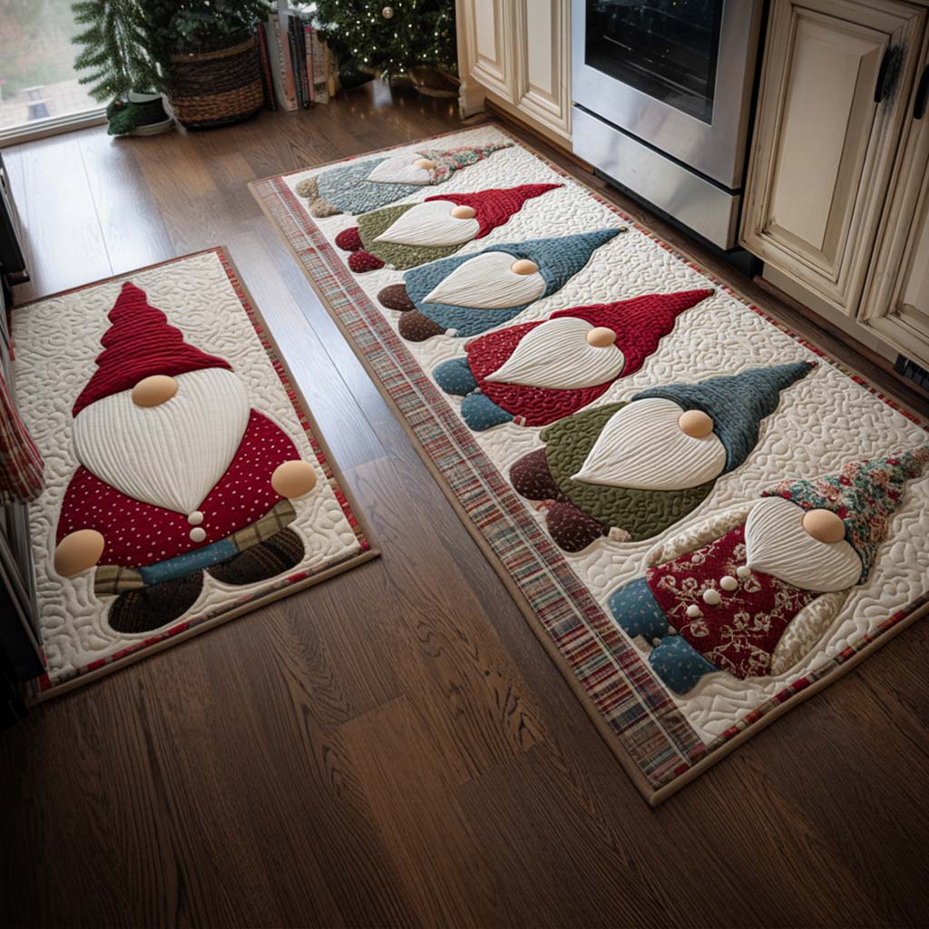 Lot de tapis de cuisine Ambiance de Noël