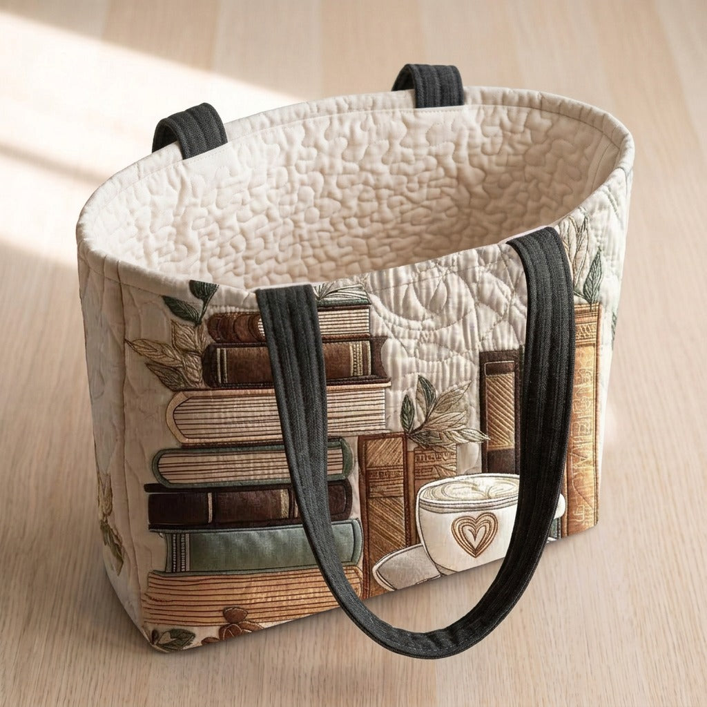Koffieuur Artisanale Tas – open draagtas met gewatteerde voering