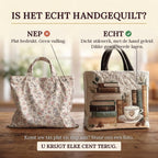 Koffieuur Artisanale Tas: echt gewatteerd tegenover plat bedrukt