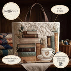 Koffieuur Artisanale Tas – details: licht en ruim, gewatteerde lagen
