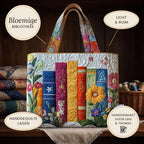 Bloemige Bibliotheek Artisanale Tas – details: licht en ruim, gewatteerde lagen