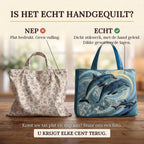 Zeedanser Artisanale Tas: echt gewatteerd tegenover plat bedrukt