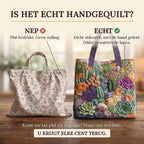 Vetplantentuin Artisanale Draagtas: echt gewatteerd tegenover plat bedrukt