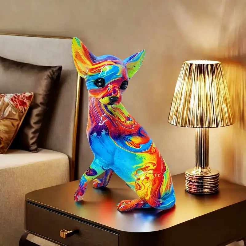 Chihuahua en Résine Lampe