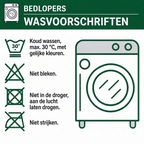Bed runner washing instructions