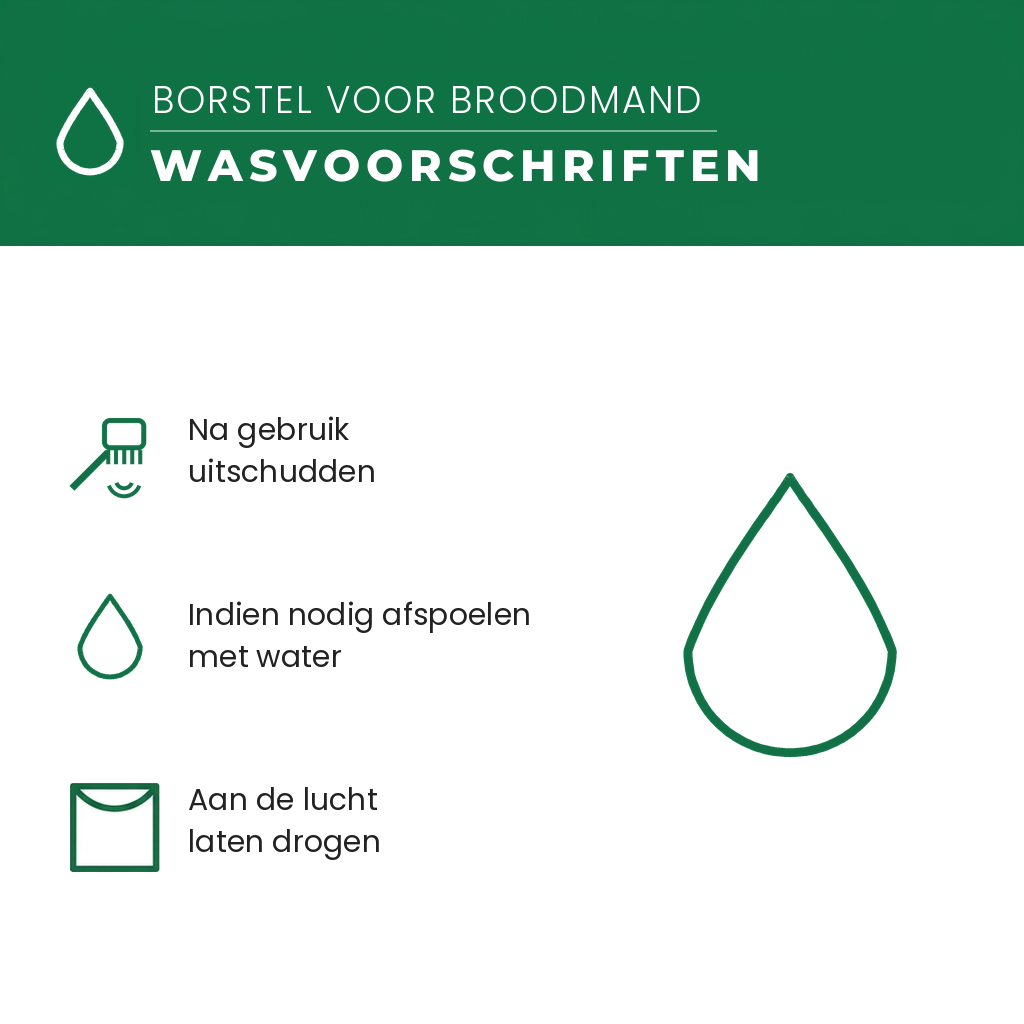 Onderhoud van de borstel voor broodmand
