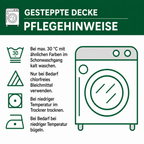 Gewatteerde bedsprei – onderhoudsinstructies