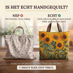 Zonnebloemvelden Klassieke Gewatteerde Tas: echt gewatteerd tegenover plat bedrukt