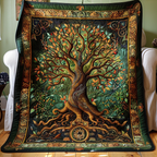 Couvre-lit matelassé Arbre de vie celtique – motif complet