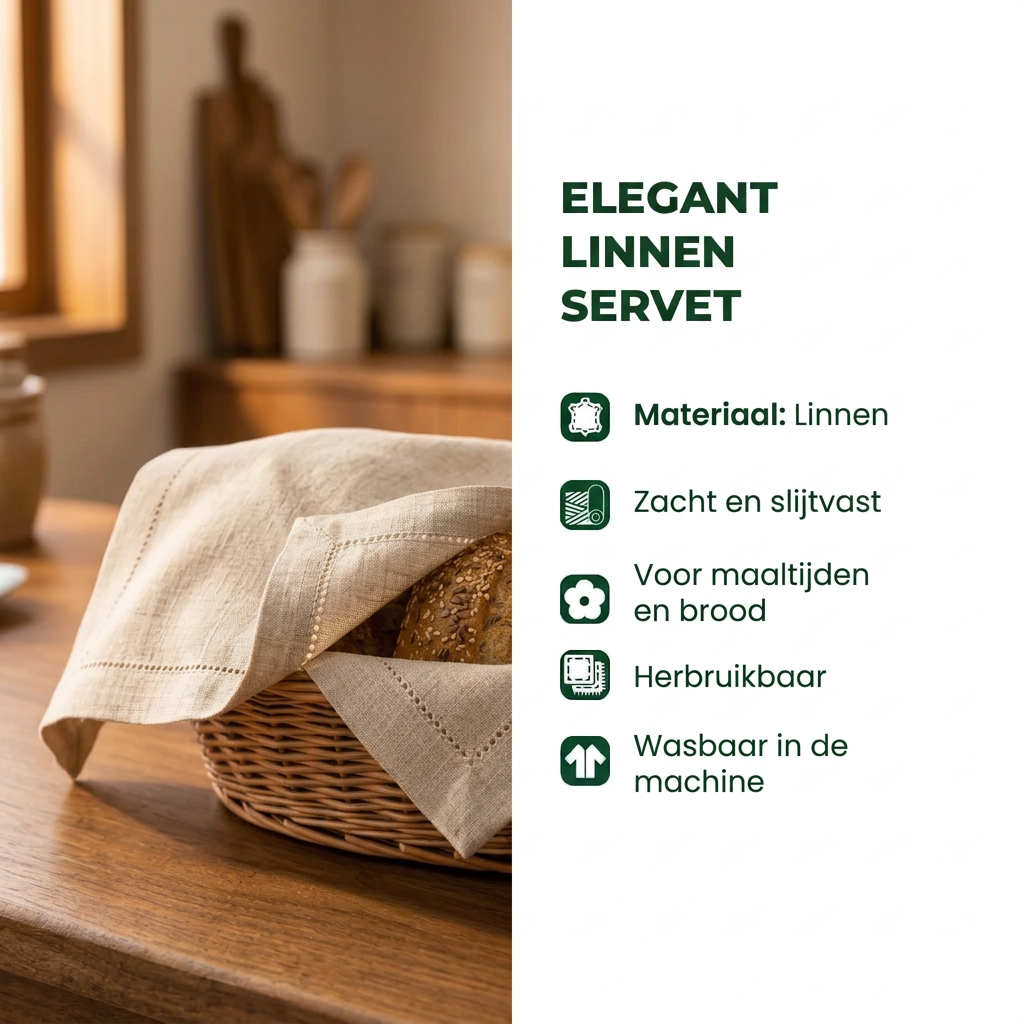 Détails de la serviette en lin