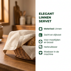 Détails de la serviette en lin