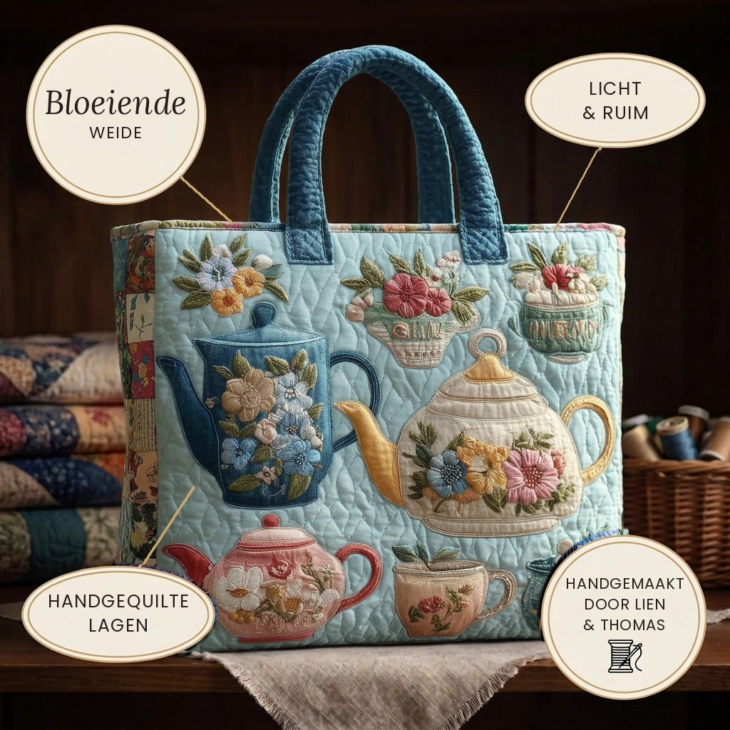 Bloeiende Weide Gewatteerde Draagtas – details: licht en ruim, gewatteerde lagen
