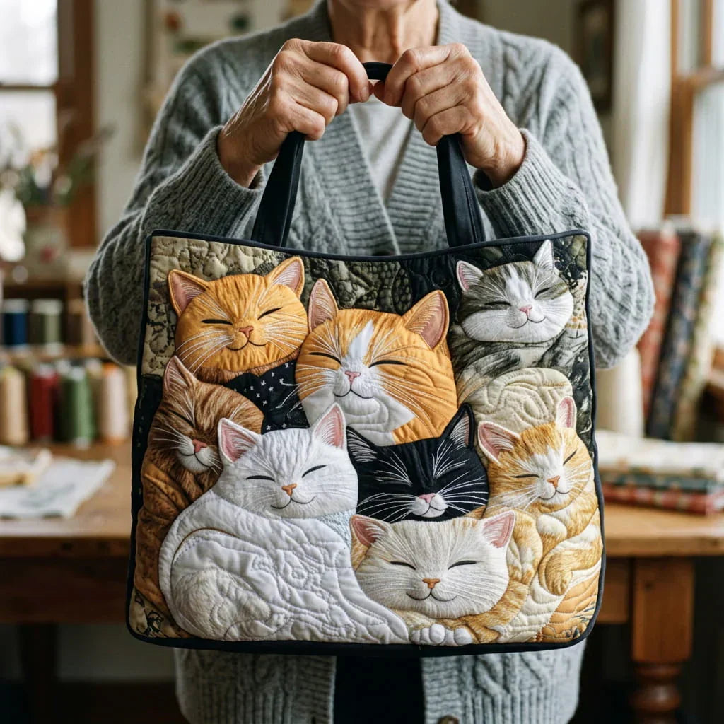 Chatons Rêveurs Sac Artisanal Matelassé