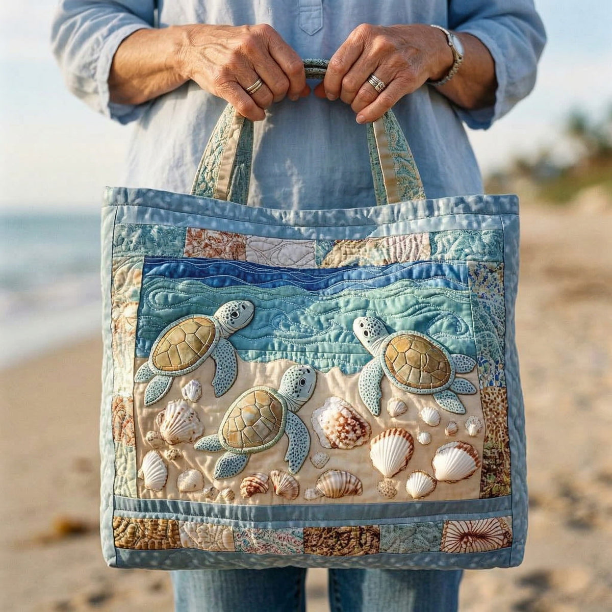 Joyau de l'Océan Tote Bag Matelassé