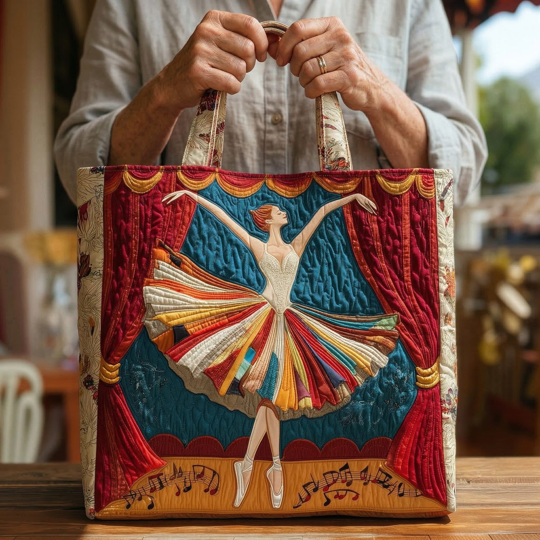 Elegant Quilted Tote Bag