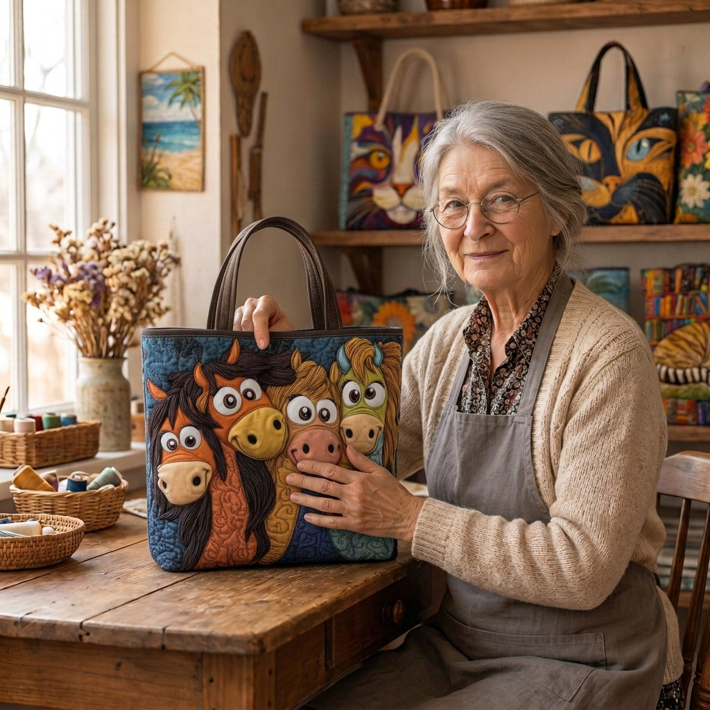 Lien met de Weidepony Handgemaakte Tas in haar atelier