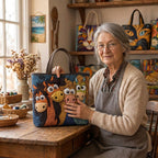 Lien met de Weidepony Handgemaakte Tas in haar atelier